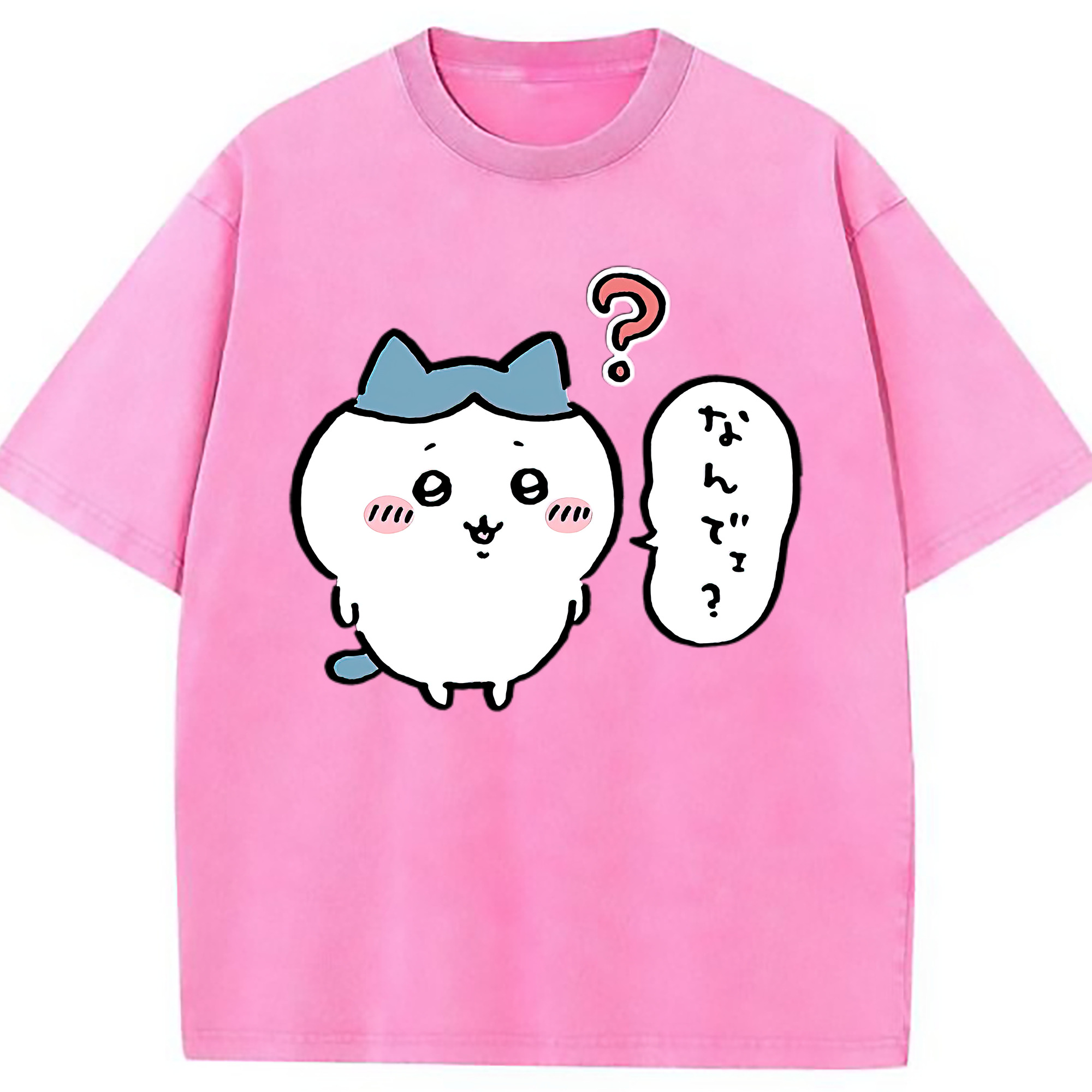 （画像用） ちいかわ ハチワレ Chii-kawa hachiware 綿100% ヴィンテージ風 半袖Tシャツ（フロントプリント）